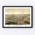 Vintage Map of Abingdon, Illinois 1874