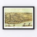 Vintage Map of Alton, Illinois 1867