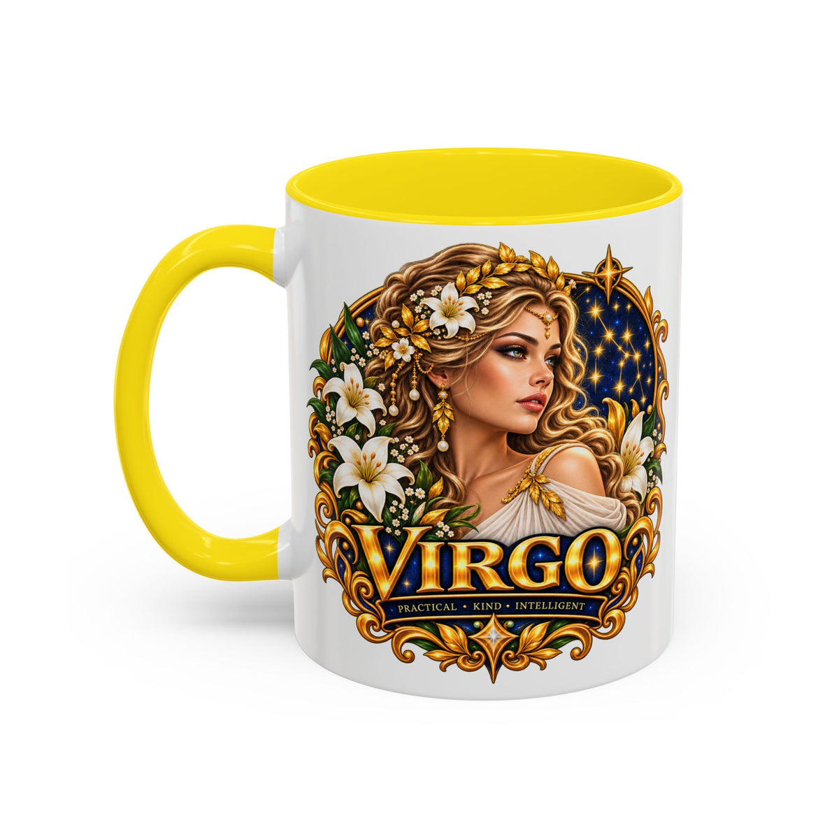 Virgo Zodiac Coffee Mug — Astrology Gift Mug (11/15oz)