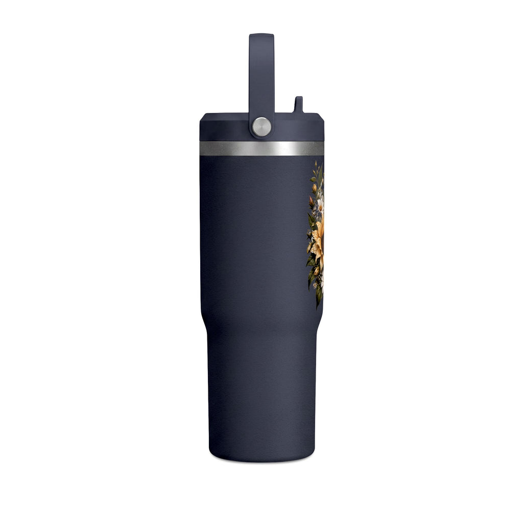32oz Butterfly and Sunflower Floral Tumbler