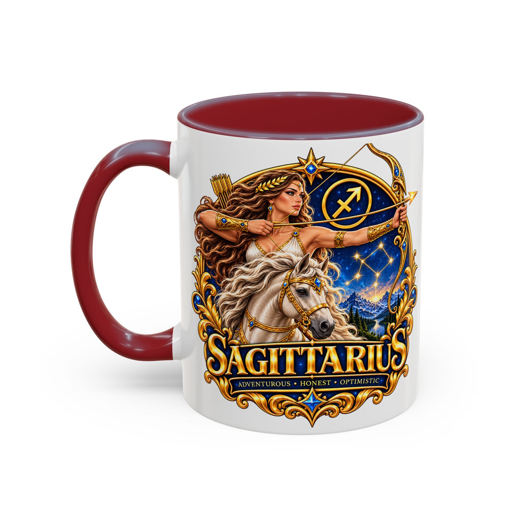 Sagittarius Accent Coffee Mug — Zodiac Archer Design (11/15oz)