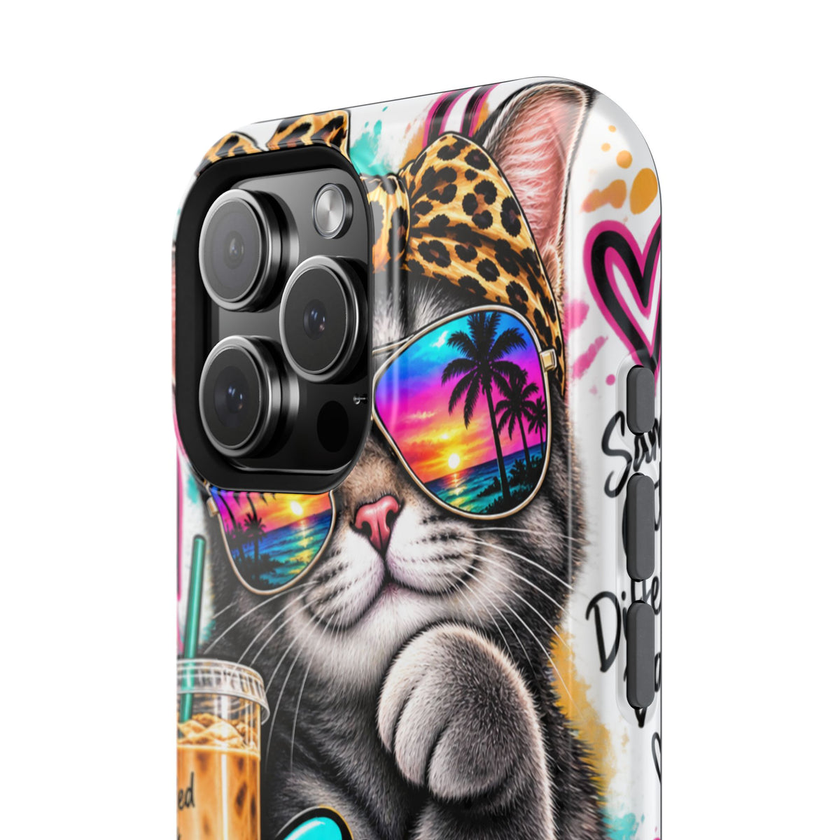 Phone Case — "Stay Pawsitive" Cat Impact-Resistant Case
