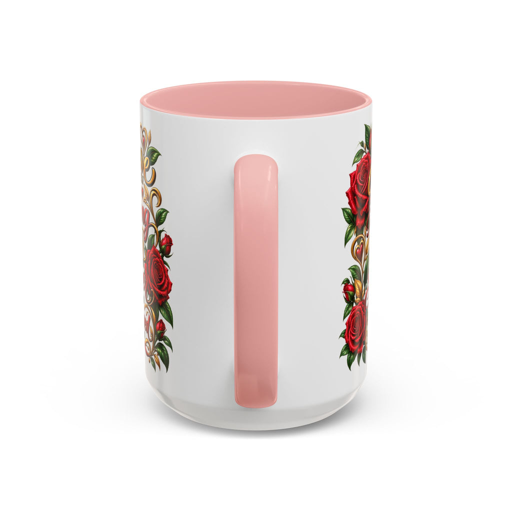 Inspirational Rose Coffee Mug — "Believe in Yourself" Motivational Tea Cup