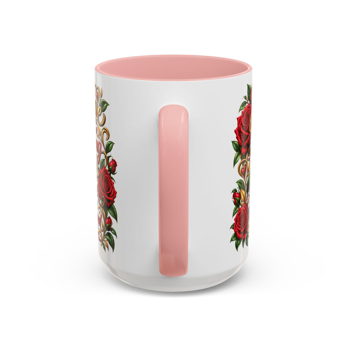 Inspirational Rose Coffee Mug — "Believe in Yourself" Motivational Tea Cup