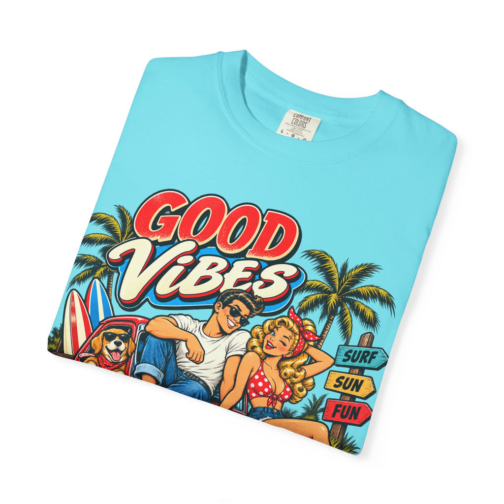 Good Vibes Retro Beach T-Shirt