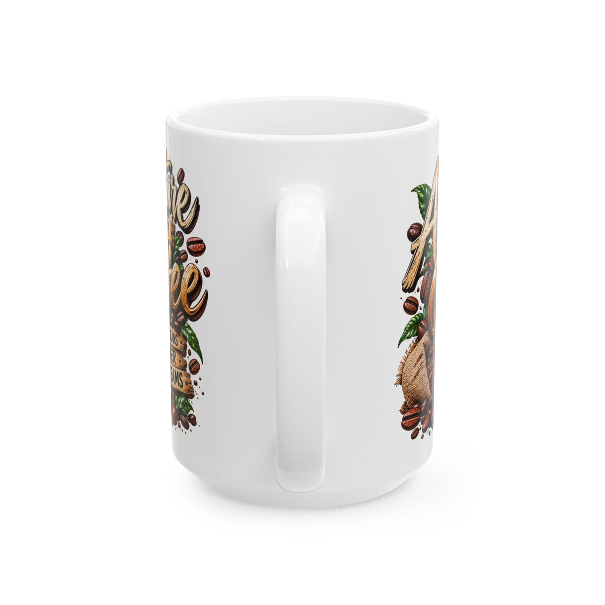 Coffee Addict Ceramic Mug — “Fueled by Coffee” 11oz & 15oz