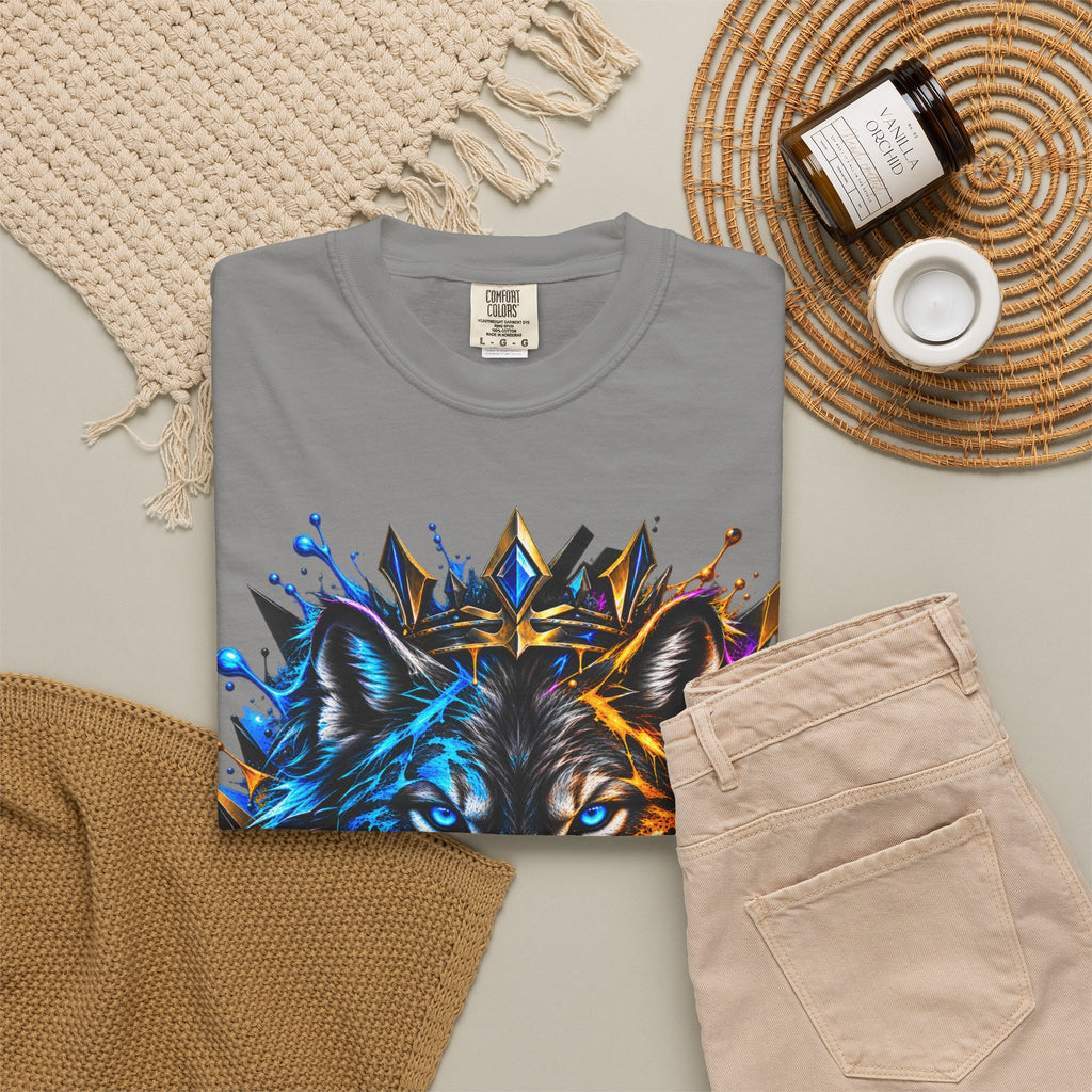 Wolf Head Graphic T-Shirt — Colorful Splash Art Tee