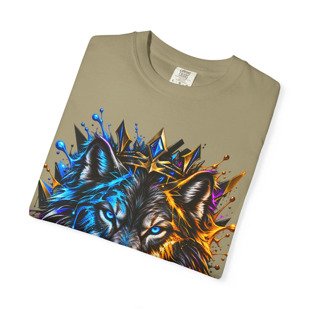 Wolf Head Graphic T-Shirt — Colorful Splash Art Tee