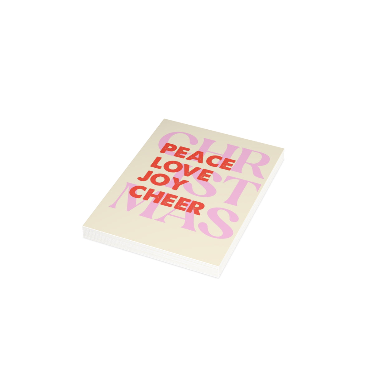 Christmas Peace Love Cheer Postcard Bundles (envelopes included)