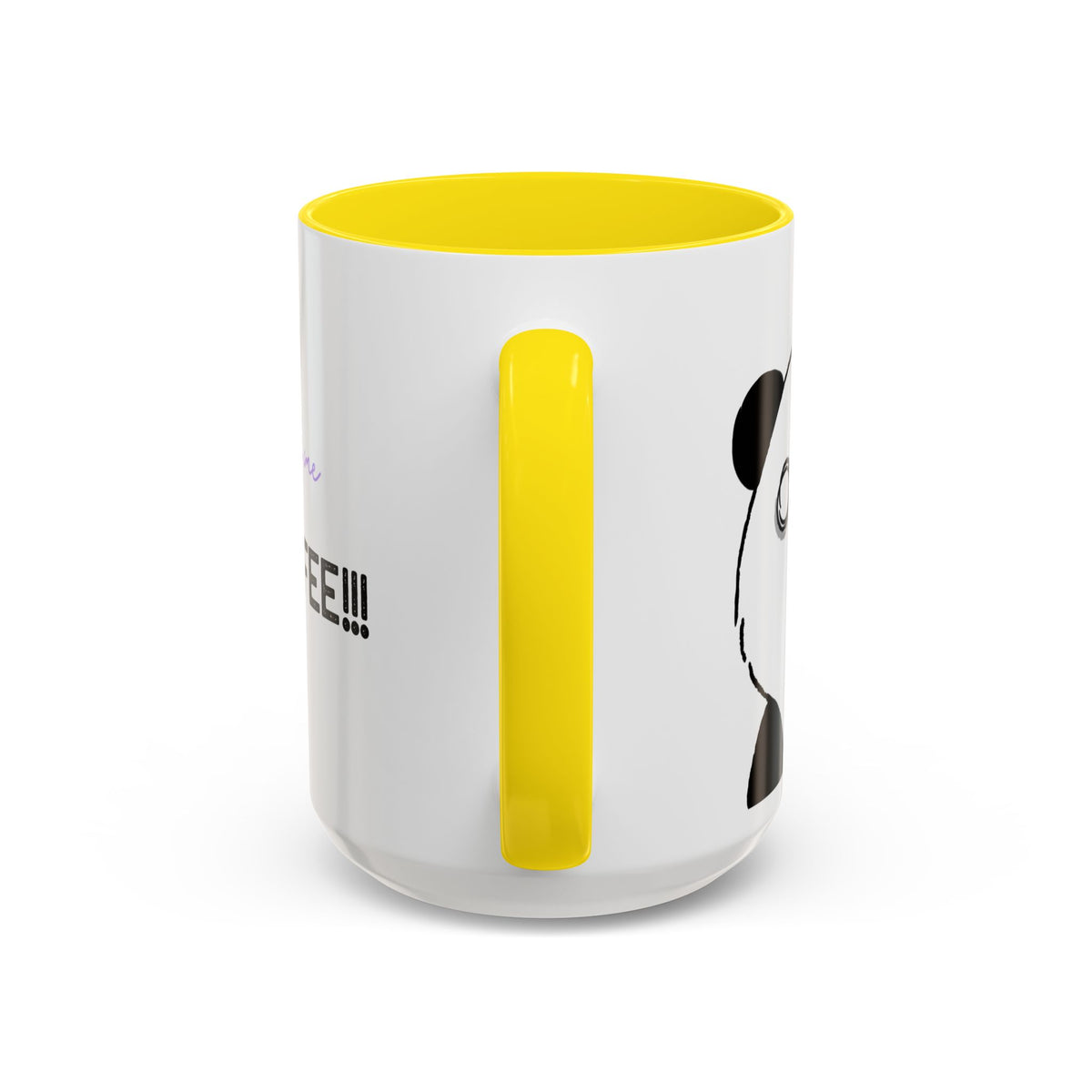 Just Give Me My Coffee!!! Accent Mug — Panda Coffee Lover Gift (11/15oz)