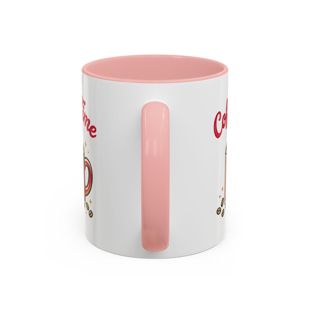 Coffee Mug - "Coffee Time" Red Accent Ceramic Mug (11/15oz)