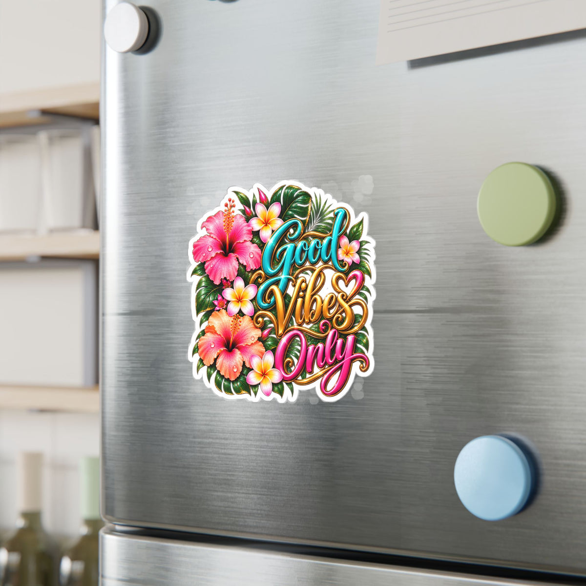 Good Vibes Only Floral Sticker – Vinyl Decal
