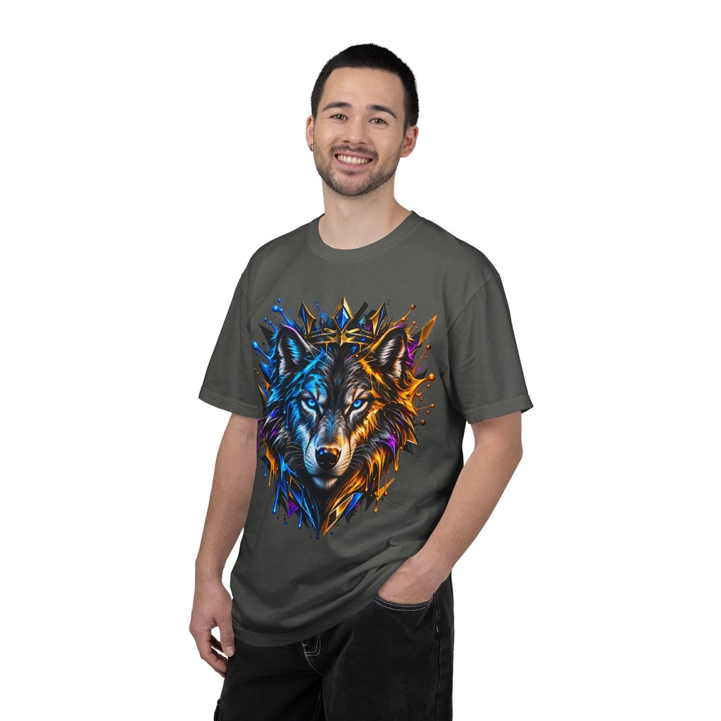 Wolf Head Graphic T-Shirt — Colorful Splash Art Tee