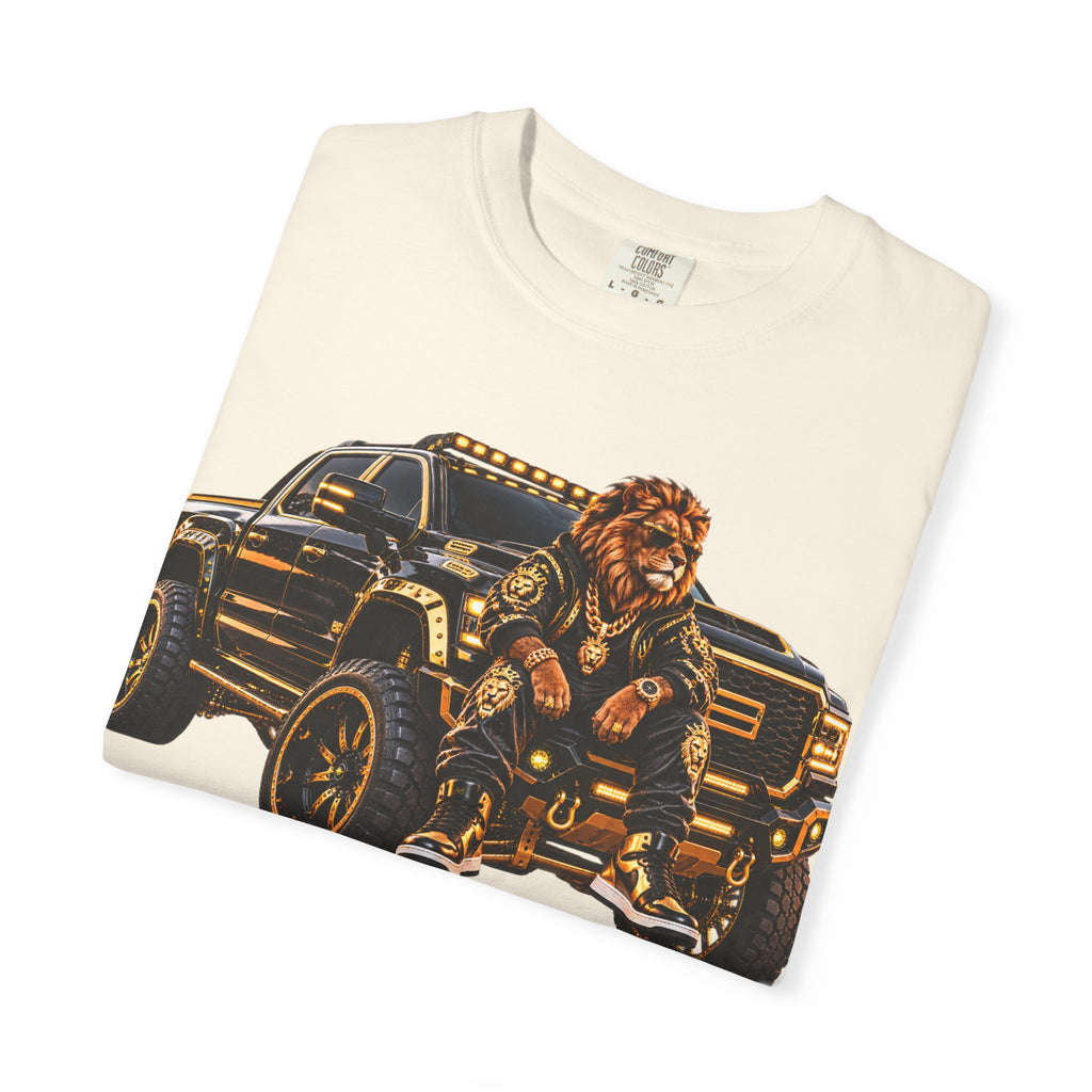 Lion Truck Graphic T-Shirt — Bold Off‑Road Crew Tee