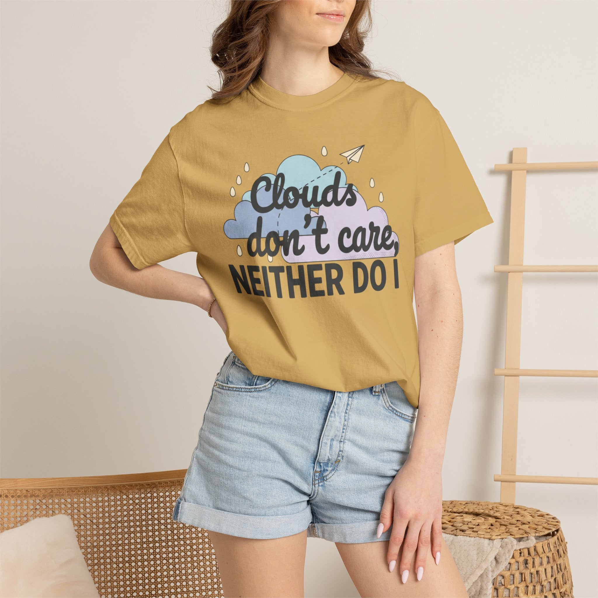 Clouds don't care neither do I T-shirt | Cloud Graphic Tee