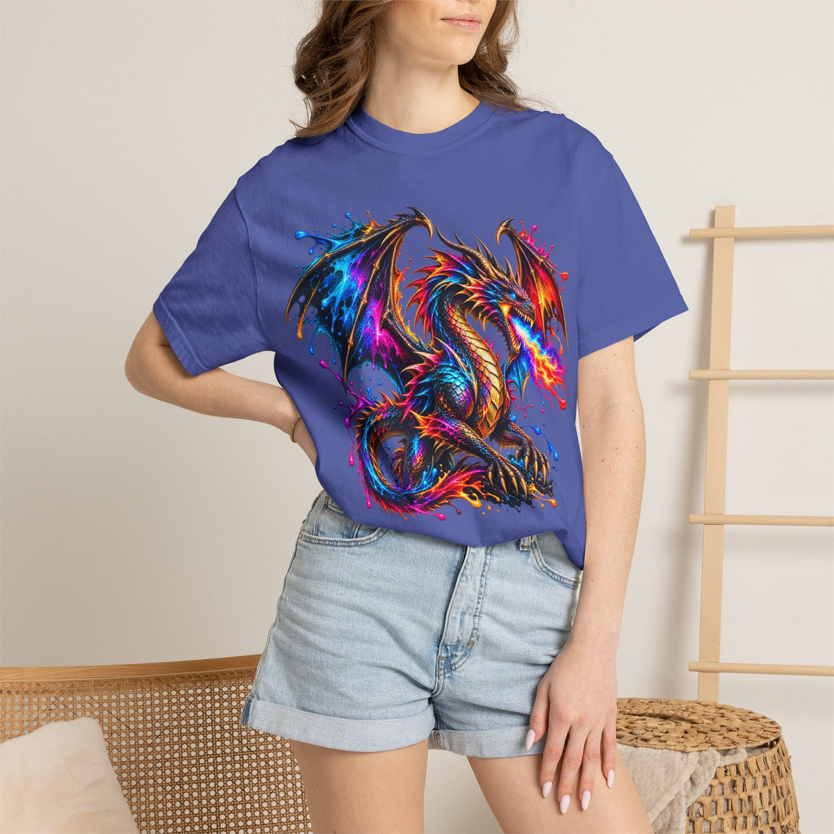 Vibrant Watercolor Dragon T-Shirt