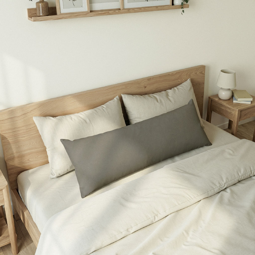 Charcoal Gray Body Pillow — Long Support Cushion for Sleep & Side-Sleepers
