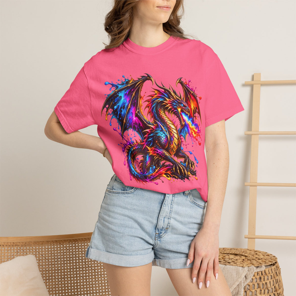 Vibrant Watercolor Dragon T-Shirt
