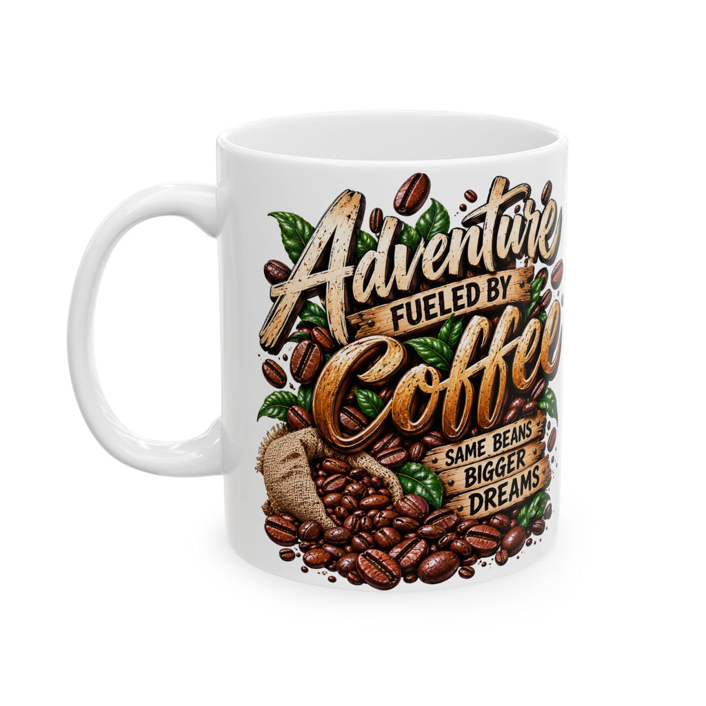 Coffee Addict Ceramic Mug — “Fueled by Coffee” 11oz & 15oz