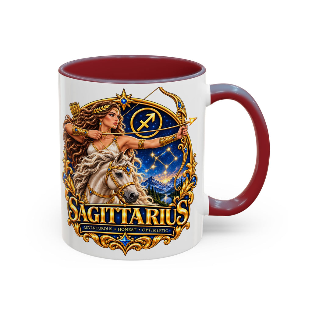 Sagittarius Accent Coffee Mug — Zodiac Archer Design (11/15oz)