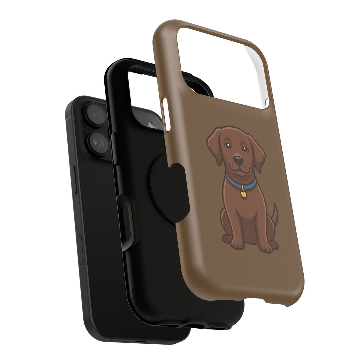 Chocolate Labrador Phone Case — Cute Dog Impact‑Resistant iPhone Cover