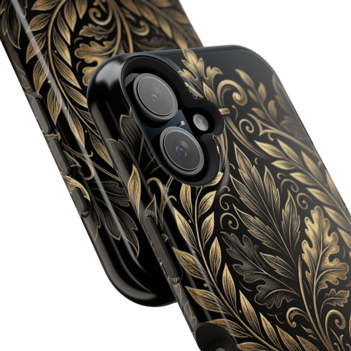 Baroque Gold Leaf Phone Case — Impact-Resistant Protective Cover
