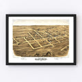 Vintage Map of Manteno, Illinois 1869