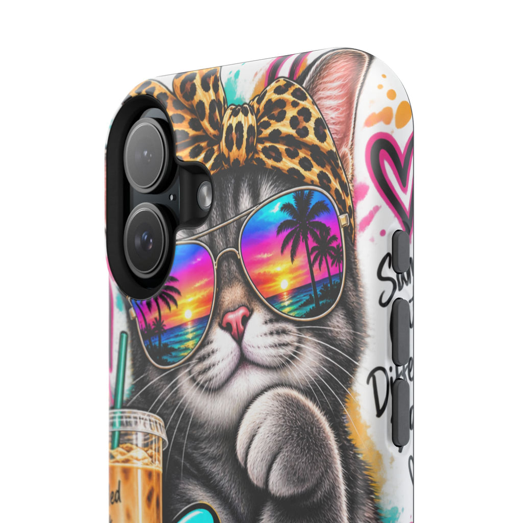 Phone Case — "Stay Pawsitive" Cat Impact-Resistant Case
