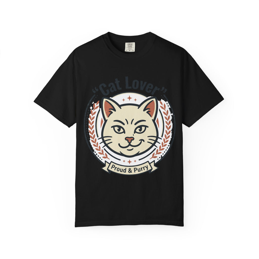 Cat Lover T-Shirt — "Proud & Purry" Retro Cat Graphic Tee