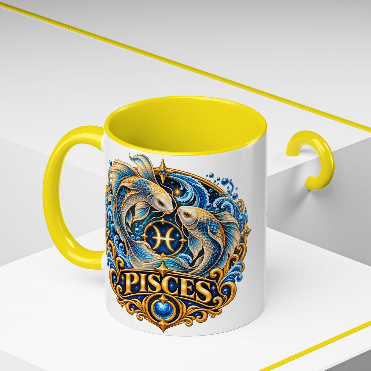 Pisces Zodiac Coffee Mug — Decorative Accent Astrology Mug (11/15oz)