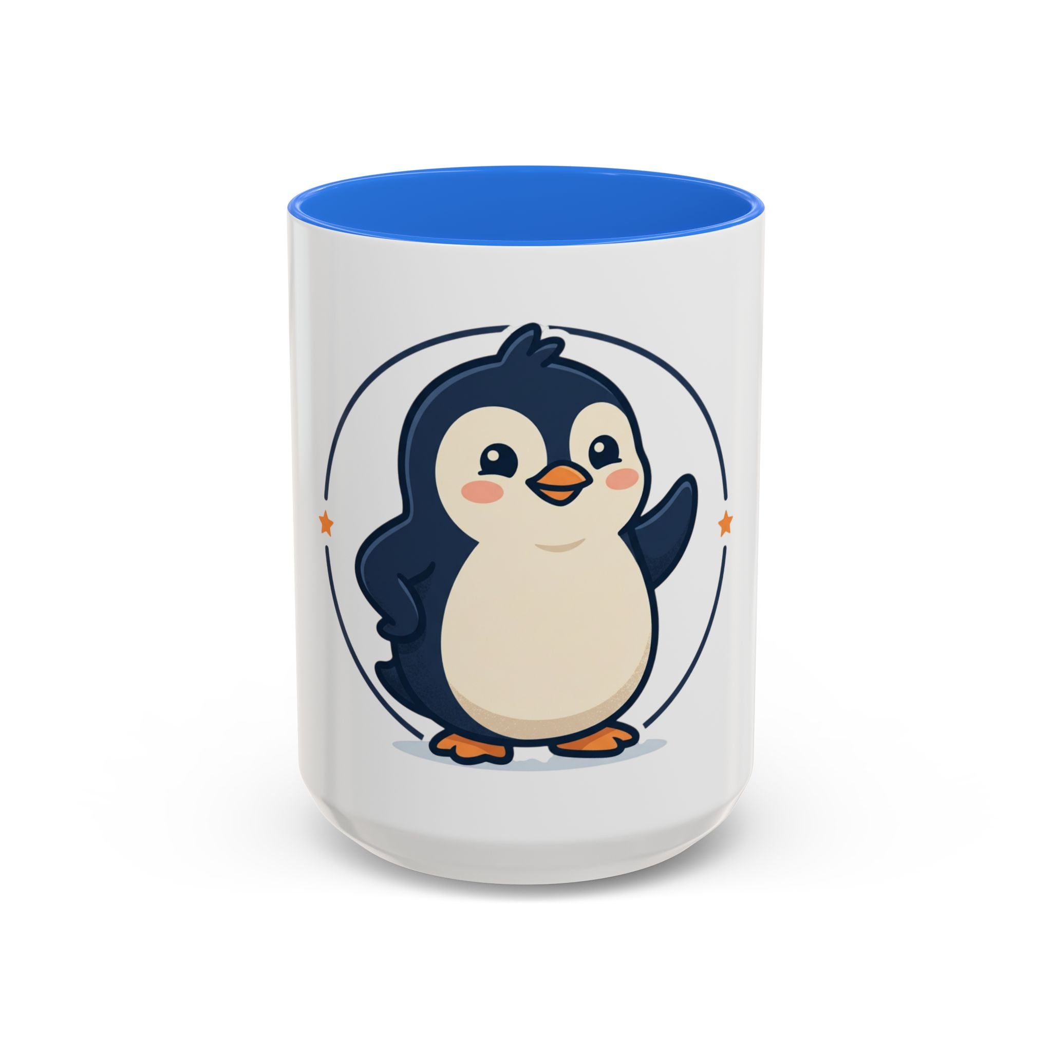 Cute Waving Penguin Mug | 11oz or 15oz Colorful Ceramic