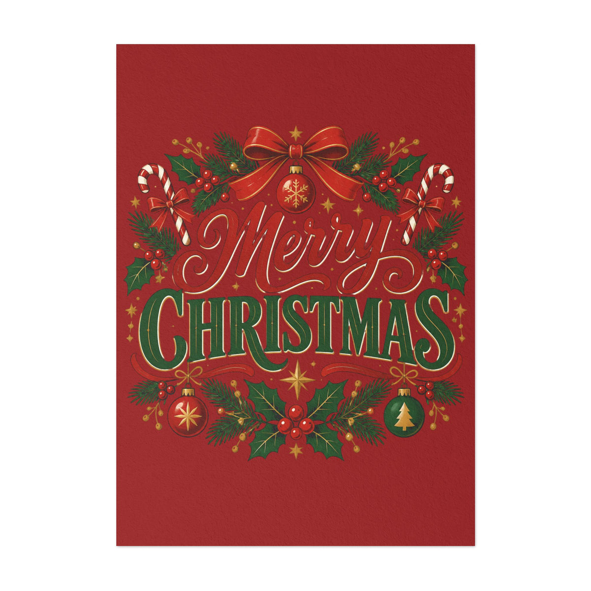 Merry Christmas Holiday Greeting Card