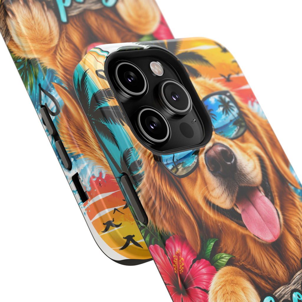 Phone Case — 'Good Vibes Only' Tropical Dog Impact-Resistant Case
