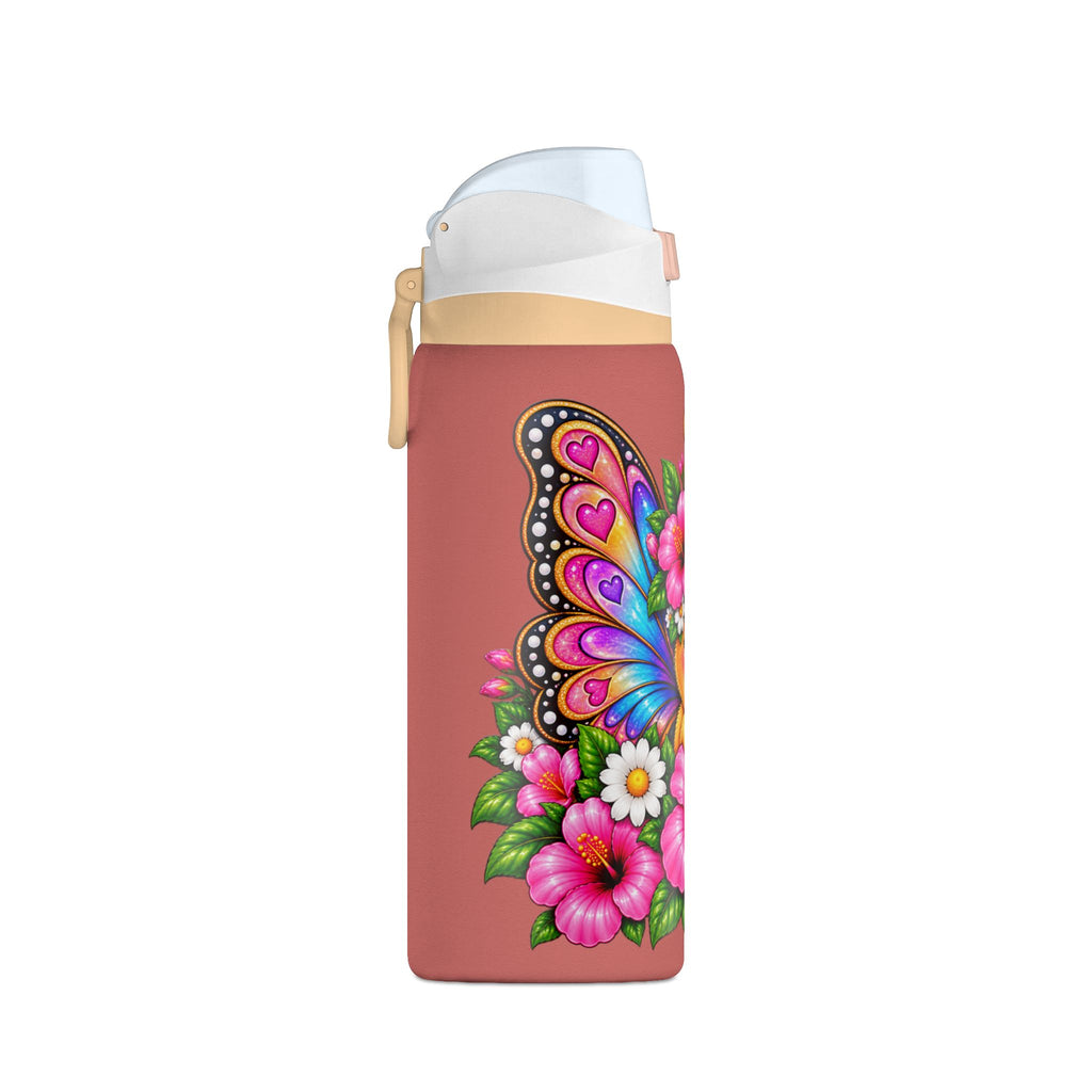 Floral Butterfly Insulated Water Bottle 32oz