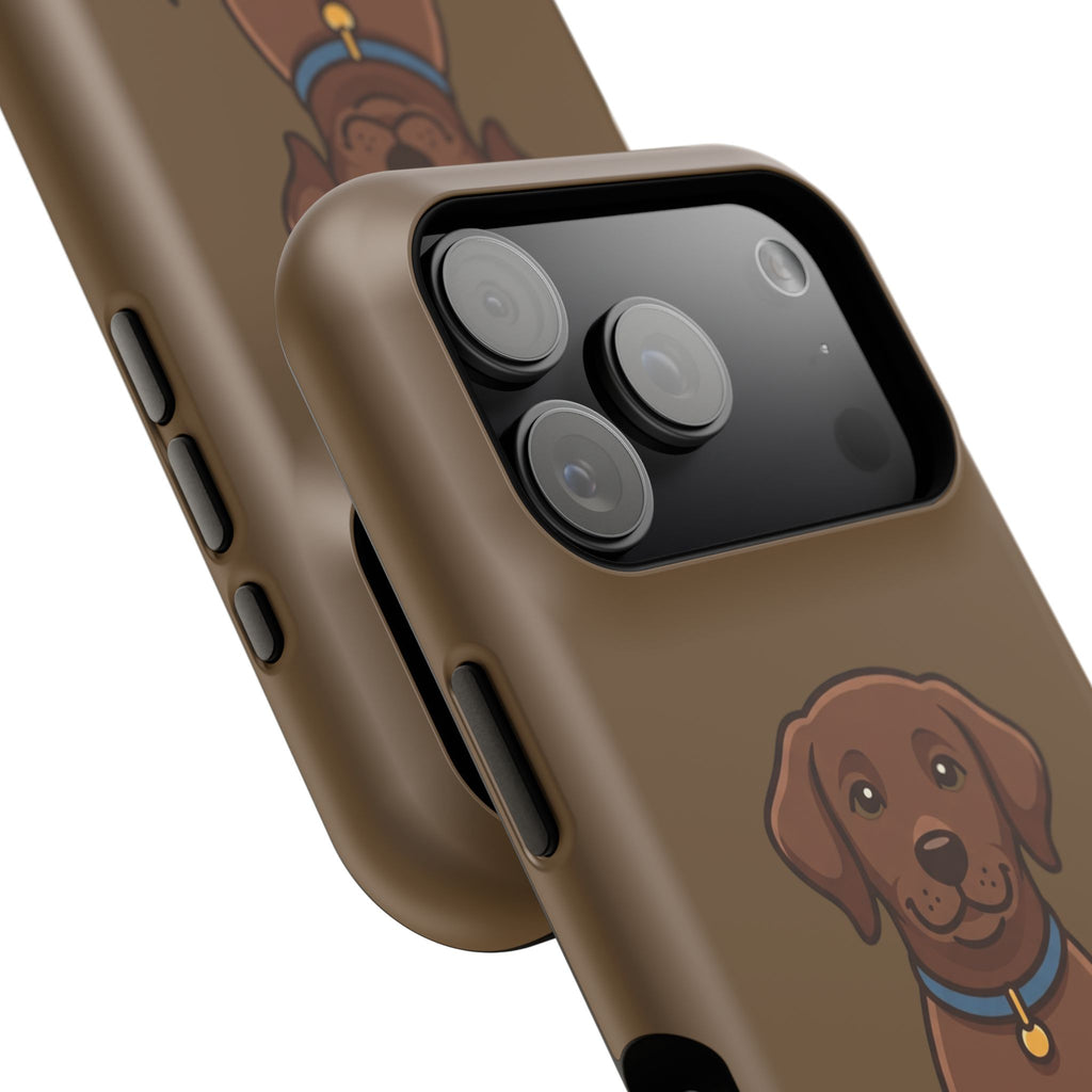 Chocolate Labrador Phone Case — Cute Dog Impact‑Resistant iPhone Cover