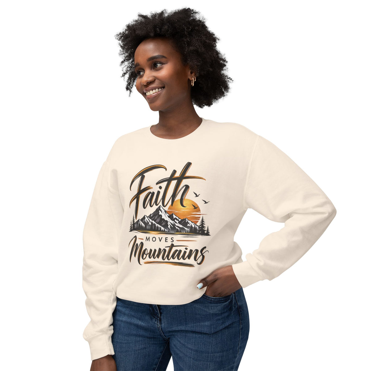 Faith Moves Mountains Crewneck Sweatshirt