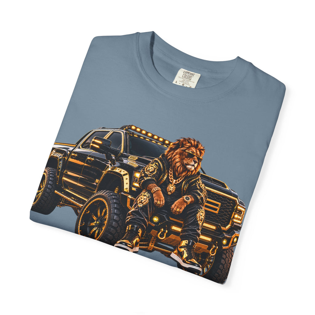 Lion Truck Graphic T-Shirt — Bold Off‑Road Crew Tee