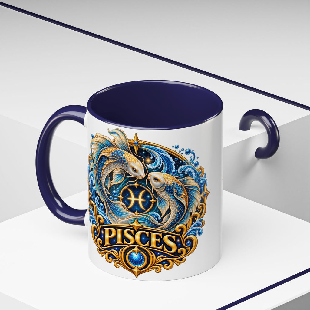 Pisces Zodiac Coffee Mug — Decorative Accent Astrology Mug (11/15oz)