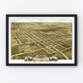 Vintage Map of Princeton, Illinois 1870
