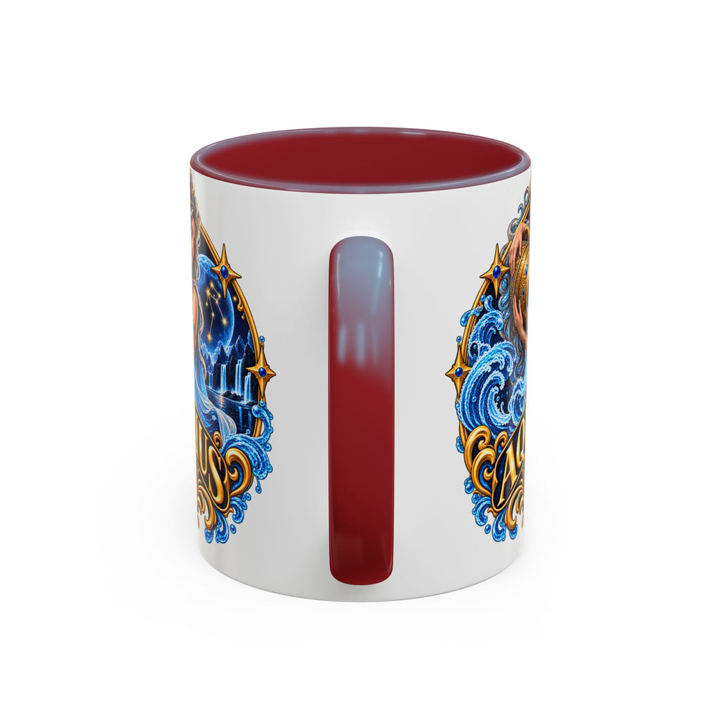 Aquarius Zodiac Coffee Mug — Illustrated Water Bearer Astrology Gift (11/15oz)