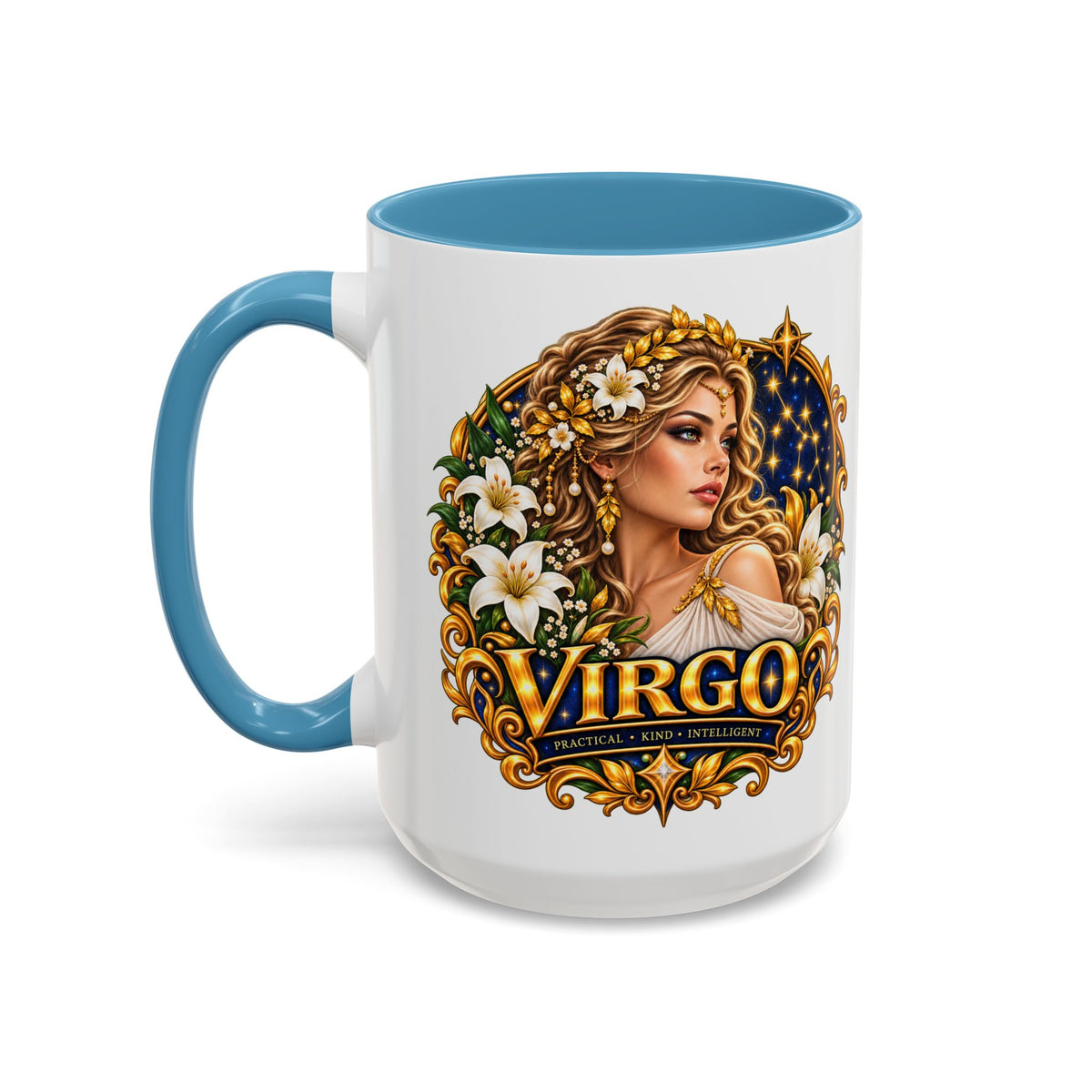 Virgo Zodiac Coffee Mug — Astrology Gift Mug (11/15oz)