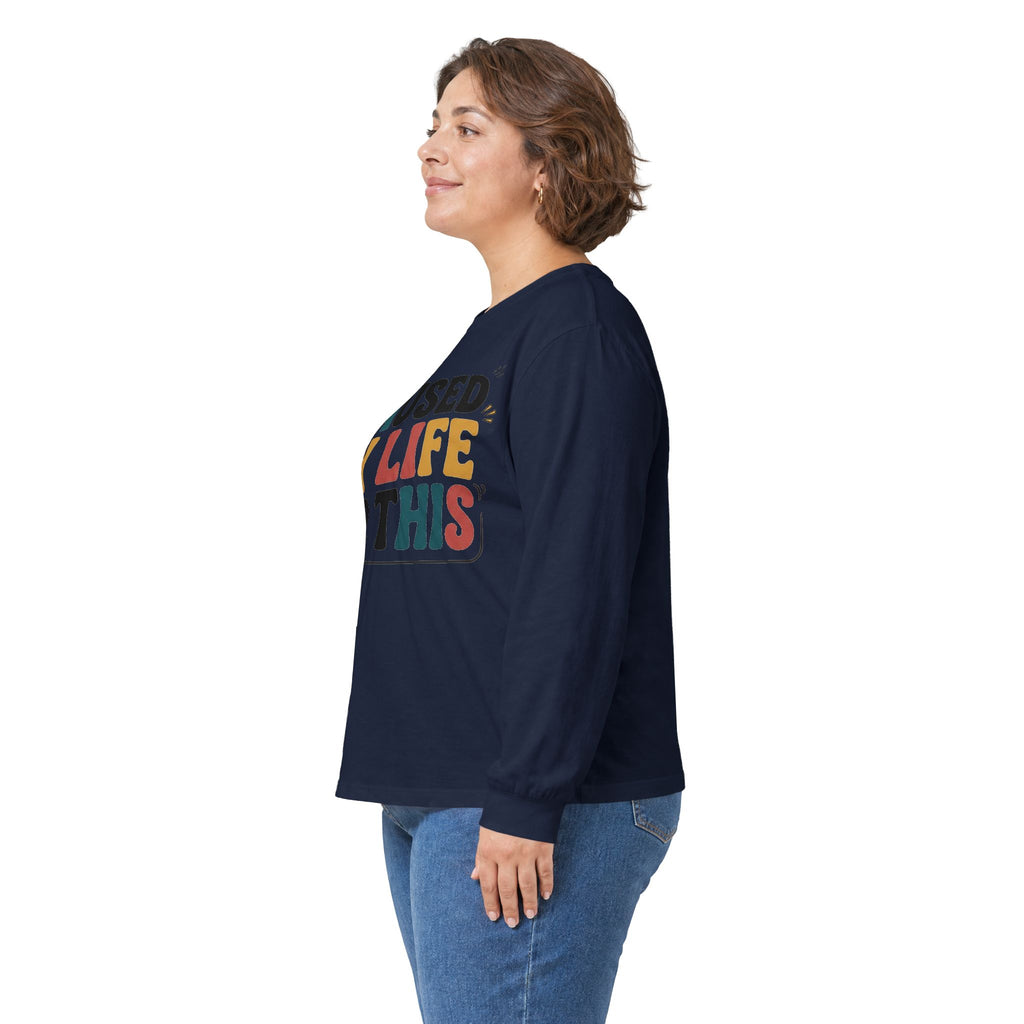 Long Sleeve Tee — "I Paused My Life For This" Retro Graphic