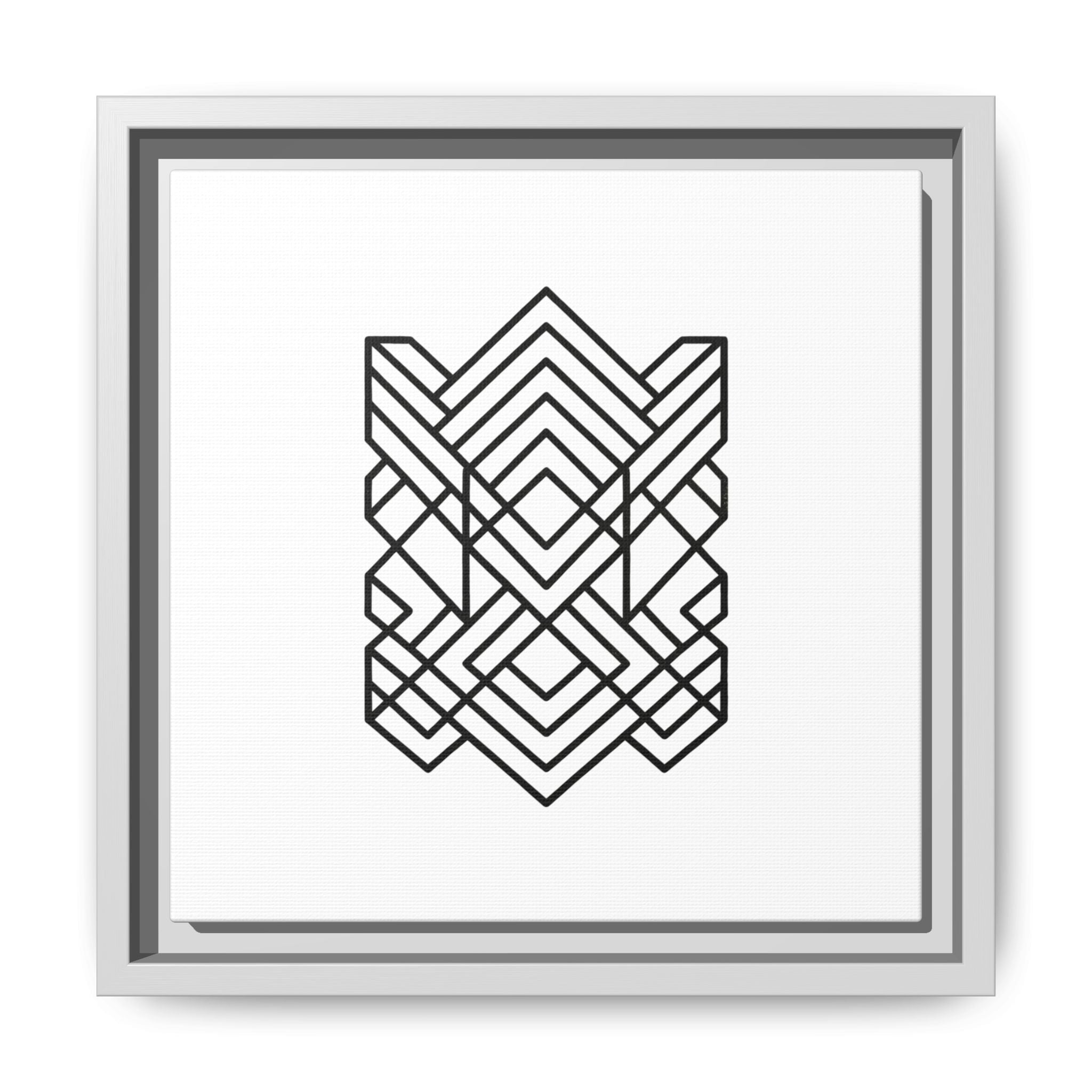 Framed Geometric Art Canvas