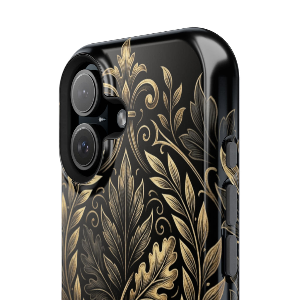 Baroque Gold Leaf Phone Case — Impact-Resistant Protective Cover