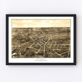 Vintage Map of Battle Creek, Michigan 1870