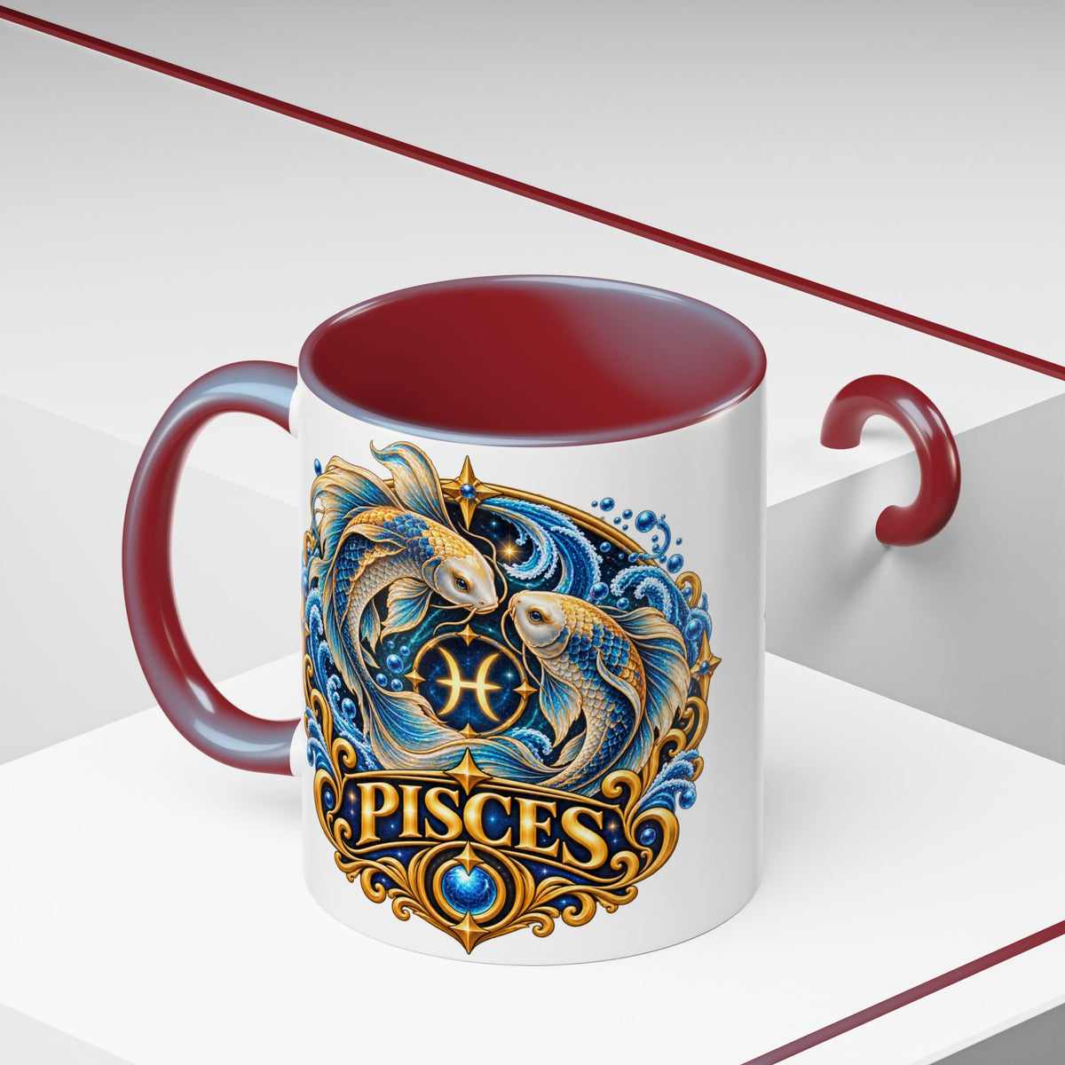 Pisces Zodiac Coffee Mug — Decorative Accent Astrology Mug (11/15oz)
