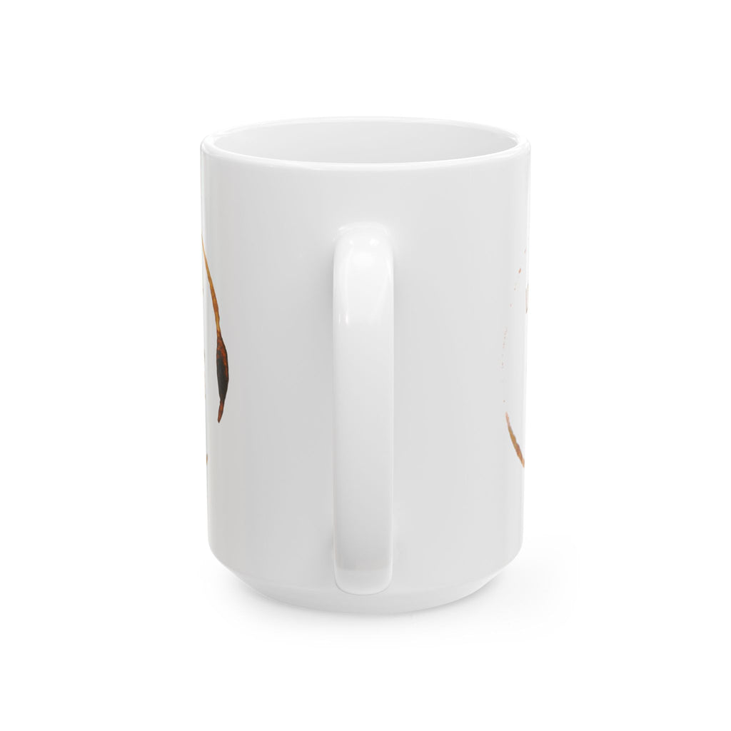 Coffee Stain Ceramic Mug – “Live Life Like Every Day is Coffee” Inspirational 11oz/15oz