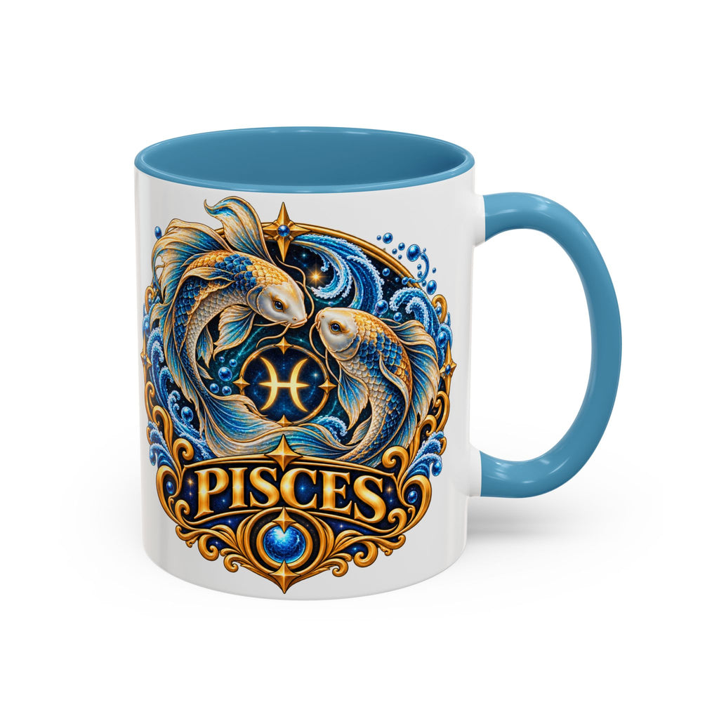 Pisces Zodiac Coffee Mug — Decorative Accent Astrology Mug (11/15oz)