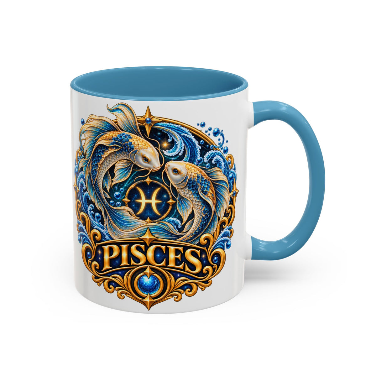 Pisces Zodiac Coffee Mug — Decorative Accent Astrology Mug (11/15oz)