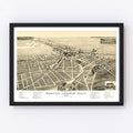 Vintage Map of Benton Harbor, Michigan 1889